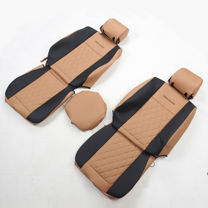 Fundas de Asiento de Coche Duraderas de Venta Caliente Personalizadas de Fábrica GANE, Color <span class=keywords><strong>Interior</strong></span> Negro + Marrón Claro, Aspecto Elegante, Aptas para Modelos Toyota - Product Image 5