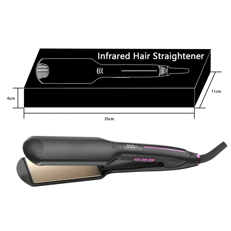 नई उत्पाद अवरक्त बाल straightener आयन फ्लैट लोहे बाल straightener पेशेवर स्टाइल उपकरण