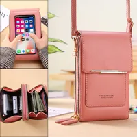 Moda a buon mercato nuovo portafoglio Touch Screen borse per cellulare borsa piccola borsa a tracolla firmata borse in pelle morbida per donna