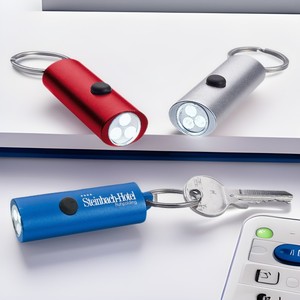 Mini Keychain Oval <b>Led</b> <b>Flashlight</b> With Keyring For Daily Use Hiking Camping Battery Operated Standard Model Ul4200A - Product Image 1