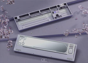 <span class=keywords><strong>Teclado</strong></span> Mecánico Personalizado QK101 Trimodal Anodizado <span class=keywords><strong>Lila</strong></span> - Aluminio CNC con Retroiluminación RGB - Product Image 2