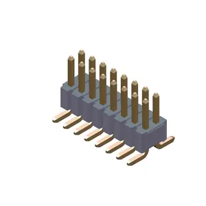 Çift sıra lehim dikey SMT çift izolatör özelleştirilebilir 2.54mm pin başlık h1.5