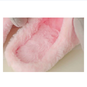 Rosa bianco morbido accogliente piccolo peluche pantofole di pecora mezza suola pantofole da casa per regali ragazze donne - Product Image 6