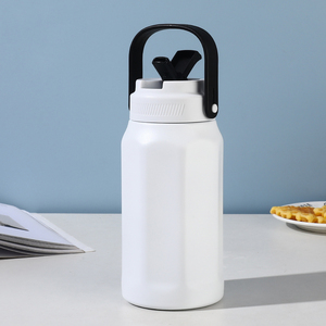 <b>Large</b>-Capacity Octagonal Big-Belly 304 Stainless Steel Thermos <b>Flask</b> Cup Straw Vacuum Insulation 6-12 Hours Thermal - Product Image 2