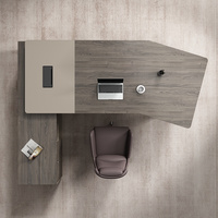 Scrivania Moderna in Legno MFC per Ufficio, Tavolo da Lavoro per Dirigenti, Set di Mobili per CEO e Manager, per Ufficio o Casa, Certificato CE