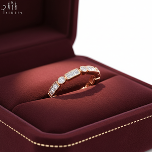 แหวนเพชรแท้ทองคำขาว 18K ดีไซน์วินเทจเรียบหรู ซ้อนกันได้ สวมใส่ได้ทุกวัน ลดราคาพิเศษสำหรับผู้หญิง ขายส่งเครื่องประดับ - Product Image 6