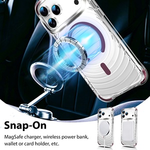 Funda Magnética Transparente Estilo Airbag, Resistente a Caídas, para <span class=keywords><strong>iPhone</strong></span> 18 <span class=keywords><strong>Pro</strong></span> Max y Apple <span class=keywords><strong>iPhone</strong></span> 17 - Product Image 2