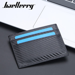 Porte-cartes pour homme Baellerry, fin, multi-emplacements, en cuir PU, à carreaux, porte-cartes de crédit portable, 4 pouces, noir, gris, bleu, café - Product Image 3