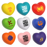 Pelota Antiestrés de Espuma de PU en Forma de Corazón Personalizada Ranguo, Impresión de Logotipo Personalizado en Serigrafía, Múltiples Colores, Regalos Promocionales Corporativos