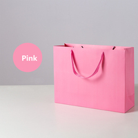 Sac en papier de finition mat, Logo personnalisé, pour le Shopping avec poignée de ruban, 50 unités