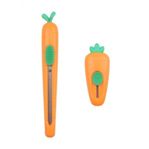 Couteau utilitaire Chen Guang Carrot, mini-lame en acier inoxydable, orange, coupe-papier à pousser et tirer, pour étudiants, outil de journalisation - Product Image 1