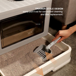 Litière <span class=keywords><strong>pour</strong></span> <span class=keywords><strong>chat</strong></span> pliable entièrement fermée anti-éclaboussures non collante <span class=keywords><strong>avec</strong></span> <span class=keywords><strong>tiroir</strong></span> Vente en gros - Product Image 4