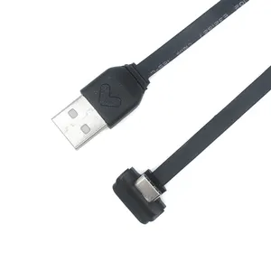 Disesuaikan USB2.0 AM ke 180 derajat tipe CM kabel data datar FPC perangkat cerdas kabel ekstensi