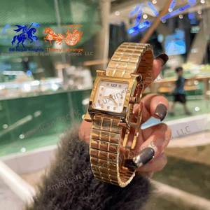 Reloj de Cuarzo de Lujo para Mujer, Marca H, con Esfera Cuadrada, Correa de Cuero Elegante, Movimiento Ronda, para Moda o Negocios - Product Image 5