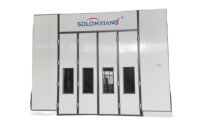 Cabine de peinture en poudre industrielle, filtre haute efficacité, éclairage LED, chauffage électrique, contrôle intelligent