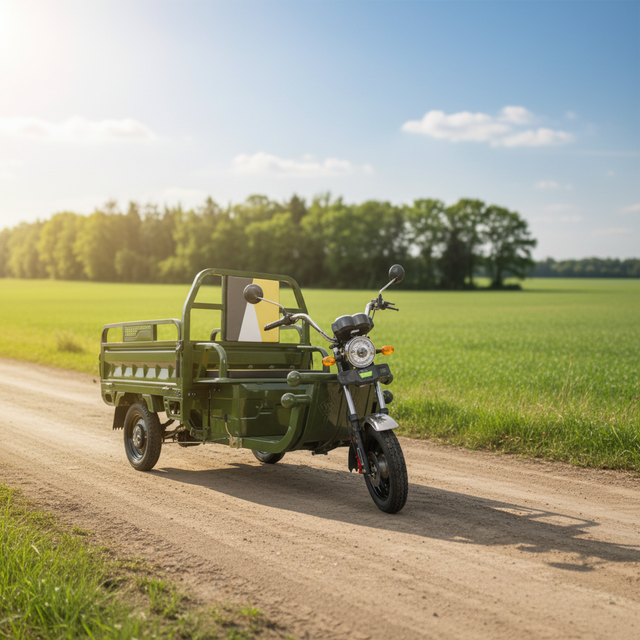 Electric Cargo Tricycle Adults 3-Wheel Open Body Electric Dump Truck Heavy-Duty Payload