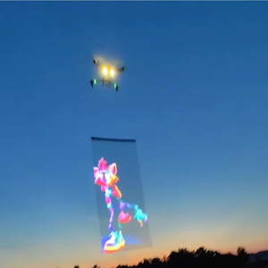 Écran textile volant LED 5*10M, scène extérieure, publicité, drapeau publicitaire volant couleur pleine, affichage imperméable, pixels P25 - Product Image 6