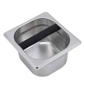 Residue Bucket Grind Waste <strong>Bin</strong> Knocking Bucket Coffee Knock Box Coffee Grounds Container Box Stainless <strong>Steel</strong> Barista Coffee - Product Image 5