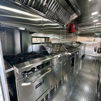 Truk Burger Makanan Cepat Saji Dapur Lengkap Trailer Katering dengan Layar Display Taco Bbq Pizza Restoran Bergerak Bar Dijual Usa Australia