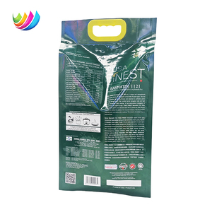 Sachet d'emballage alimentaire personnalisé imprimé, recyclable, de qualité alimentaire, en plastique, pour riz, avec poignée et fermeture thermoscellée - Product Image 4