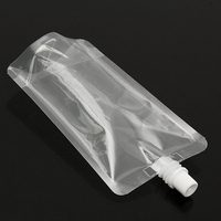 Pochette Doypack transparente personnalisée par le fabricant avec bec verseur, en PE recyclable, pour lait, jus, eau, détergent, sauce, shampoing, gel douche, miel