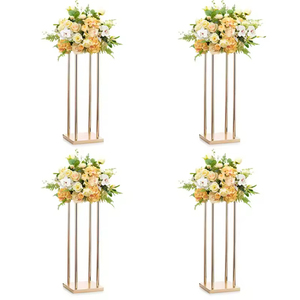 Adornos de Boda de Alta Calidad, Columnas Decorativas <span class=keywords><strong>para</strong></span> <span class=keywords><strong>Mesa</strong></span>, Jarrones Dorados, Pasillos de Hierro, Bases <span class=keywords><strong>para</strong></span> Pasillos y Soportes Metálicos <span class=keywords><strong>para</strong></span> Flores - Product Image 1