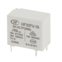 Relais Hongfa d'origine HF32FV-16-5-HLTF HF32FV-16-12-HLTF HF32FV-16-24-HLTF 16A 5V 12V 24V Relais d'alimentation CC pour maison intelligente