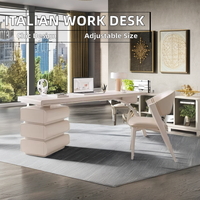 Bureau d'ordinateur en chêne blanc moderne italien, mobilier de bureau pour hôpital, bureau, étude, travail, style moderne italien