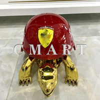 Statue de tortue personnalisée avec logo, 40 cm, en résine/fibre de verre, peinte à la main, pour sculpture artistique, décoration intérieure