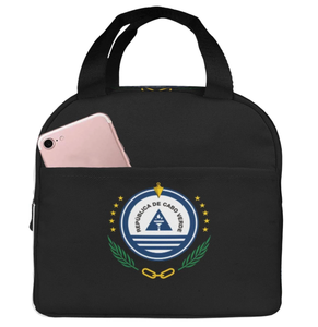 Sac fourre-tout portable pour pique-nique en plein air <span class=keywords><strong>Cap</strong></span>-<span class=keywords><strong>Vert</strong></span>, sac à repas avec drapeau national pour voyage, pique-nique, école, bureau, personnalisable - Product Image 1