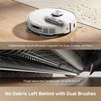 Dreame L10s Pro Ultra Heat Robot Vacuum Cleaner Bertenaga Baterai dengan Fungsi Pel Basah Kering, Penggunaan RV, Air Panas 167F, Pengisian Ulang Otomatis, Aplikasi