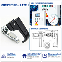 Loquet de compression à ressort de haute qualité en alliage de zinc, serrure de meuble à poignée en L, petite serrure à came à levage rapide
