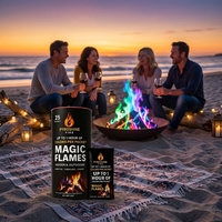 25 Sachets en Gros de Poudre Magique pour Feu de Camp – Paquets de Couleurs Sûrs pour le Camping et la Randonnée – Accessoires pour Foyer et Ambiance