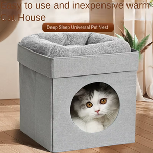 Gran cubo apilable cueva gato árbol rascador plegable gato casa cama para gatos de Interior Diseño transpirable - Product Image 4