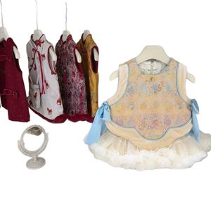 Tongxingyuan Baby Girl Traditional Chinese Vest With Tutu Skirt Thickening New Year Outfit Two Piece Set - Product Image 5