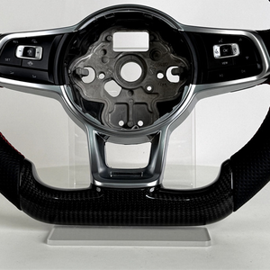 Volante in fibra di carbonio per <span class=keywords><strong>Volkswagen</strong></span> VW Golf 7 7.5 MK7 ID5 ID6 ID7 GTI GTR Passat Jetta in pelle - Product Image 5