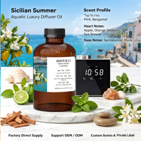 Huile parfumée 500ml pour diffuseur, Huile de recharge pour diffuseur d'arômes, Huile essentielle parfumée, Huile parfumée été sicilien