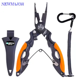 NEWMAJOR Multifunctional Fishing Pliers Accessories 420 Stainless Steel Body Scissors Line Cutter Hooks Remover Fishing Tools