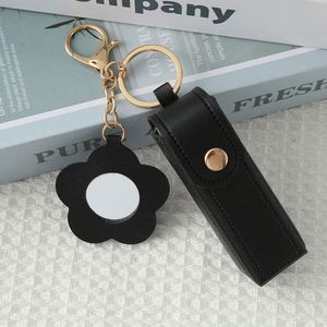 New Creative Lady Pu Leather <b>Lipstick</b> Storage Box with Chains Keychain Mini Cosmetic Bag for Travel - Product Image 3