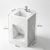 Lavabo sur pied en pierre de quartz de style musulman moderne, lavabo pour se laver les pieds, design personnalisé en pierre naturelle