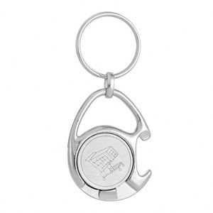 Blank Custom Logo China Manufacturer <b>Personalized</b> Metal Coin Holder <b>Keychain</b> Shopping Cart Bottle Opener Chip Trolley Token Coin - Product Image 6
