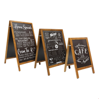 Bar café station trottoir mariage promotionnel panneau d'affichage bois A-Frame tableau noir signe menu conseil