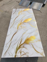 Plaque en PVC effet marbre 3D, panneau UV, épaisseur 3 mm, 1220x2440 mm, service de découpe pour usage intérieur