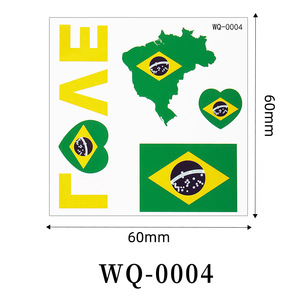 สติกเกอร์สักลายธงชาติสหรัฐอเมริกา แคนาดา เม็กซิโก ปี 2026 แบบชั่วคราว พิมพ์สี่สี ปรับแต่งได้ กันน้ำ ติดทนนาน สำหรับกีฬา - Product Image 5