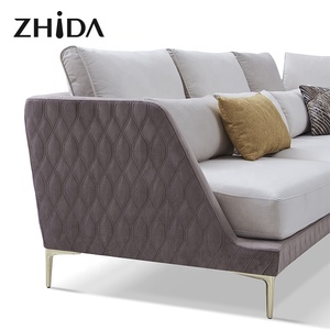 Mobilier moderne pour la maison canapé assis pour <span class=keywords><strong>le</strong></span> salon canapé en L ensemble de canapés d'angle en tissu à combinaison sectionnelle conception de meubles - Product Image 4