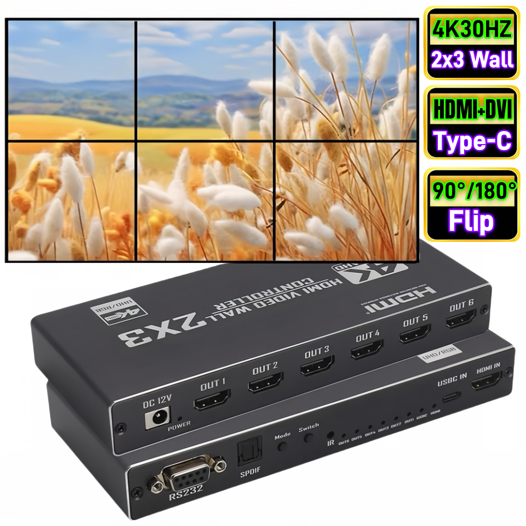 2x3 6 screen-JP6-2 Black