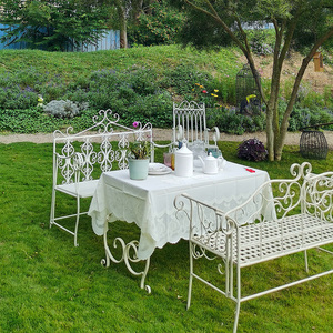 Ferro vecchio doppio <span class=keywords><strong>tavolo</strong></span> lungo balcone Villa <span class=keywords><strong>giardino</strong></span> <span class=keywords><strong>giardino</strong></span> <span class=keywords><strong>tavolo</strong></span> <span class=keywords><strong>e</strong></span> sedie pratico <span class=keywords><strong>tavolo</strong></span> lungo - Product Image 3