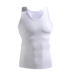 Custom men's tank tops 100%cotton O-NECK sport sleeveless white undershirts for male/vest