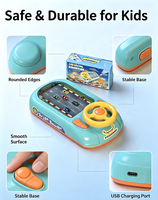 Jouet simulateur de course de voiture pour enfants avec volant, jeu éducatif d'aventure de course de voitures électroniques pour les tout-petits