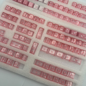Keycaps per tastiera meccanica personalizzati rosa PBT Dye-Sub resistenti all'usura e all'olio compatibili con switch Cherry MX per AKKO - Product Image 4